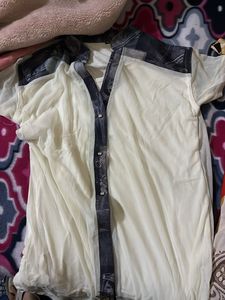 Stylish White Button-Down Top