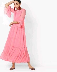 Elegant Pink Maxi Dress