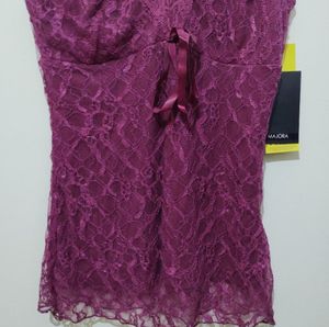 Majora Pink lace sleeveless top blouse