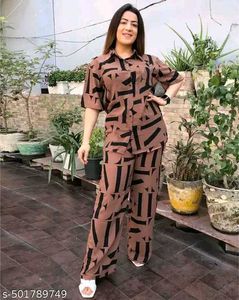 Brown Printed Co-ord Set
