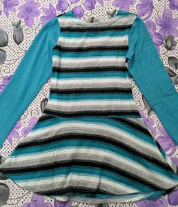 Ocean Blue Woolen Top/Tunic