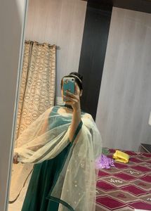 Elegant Green anarkali set💚🦋❤️