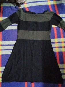 Striped Knit Mini Dress