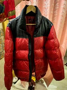 Red & Black Puffer Jacket