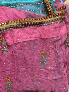 Beautiful blue pink Saree