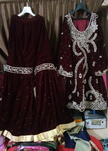 Bridel Gharara Maroon Daimond Set 🌹🔥
