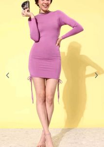 Purple Bodycon Mini Dress