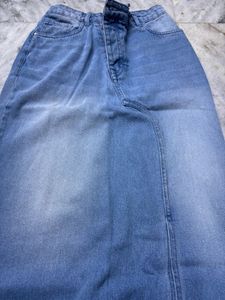Long Denim Skirt