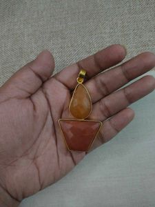 Beautiful Brass Gemstone Pendant