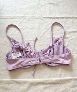 Lilac Ribbed Bra