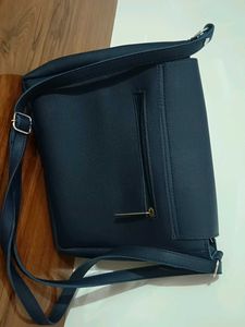 Navy Blue Tassel Crossbody Bag