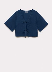 Denim bow Top