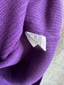 Purple Knit Pullover Sweater