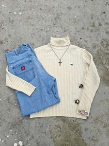 Y2K AESTHETIC Lacoste Turtleneck Sweater
