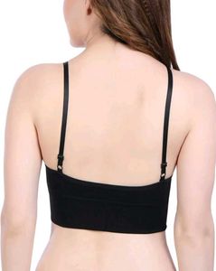 Black Cropped Cami Tank Top