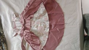 Pink High Low Pattern Frock