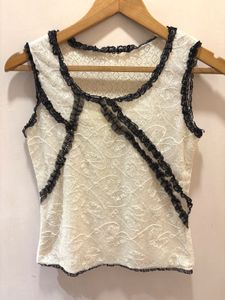 Beautiful Lace Trimmed  Top