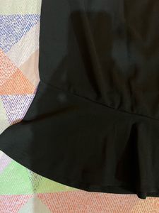 Black Midi Skirt With Slit