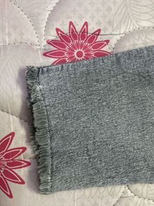 Raw Hemmed Grey Skinny Jeans