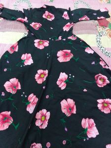 Black Flowery Maxi Dress