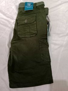 Olive Green Cargo Shorts