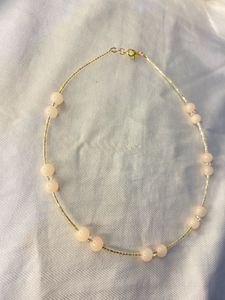 Peach Beaded Delicate Necklace