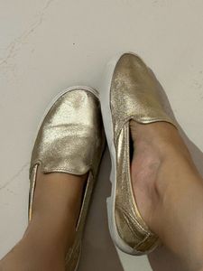 H&M Gold Slip-on Casual Shoes