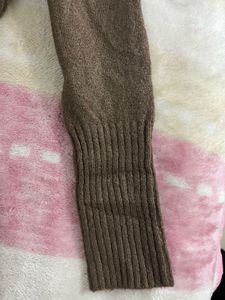 Brown Turtleneck Sweater Dress