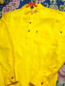 Totally New Shining Yellow Kurta Shirt