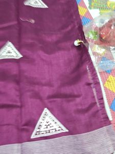 Chandri Cotton  Saree Same Blouse