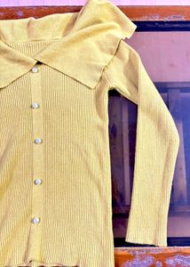 Mustard Yellow Ribbed Knit