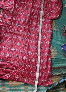 Red Patterned Kurti