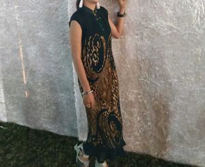 Unique Vintage Print Dress