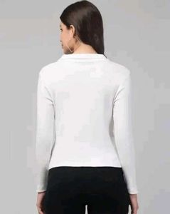 White Polo Collar Top🤍