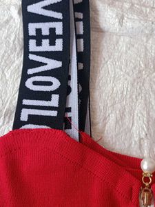 Red &#39;LOVE&#39; Crop Top