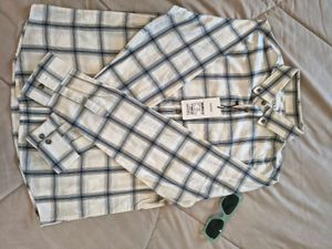 KAZOLE Men&#39;s Checked Casual Shirt – Large