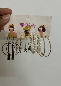 Trendy Set Of 5 Earrings