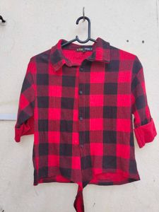 black and red checked shirt casual.