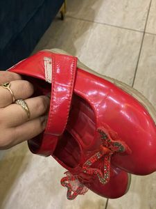Red Bow Mary Janes