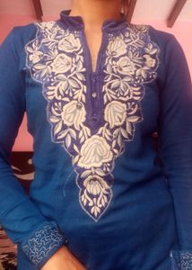 Wollen Winter Kurta Preety Royal Blue 💙 Colour
