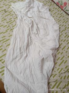 (Donation )White Flared Patiala+dupatta