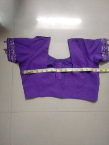 PURPLE COLOUR SAREE WITH BLOUSE
