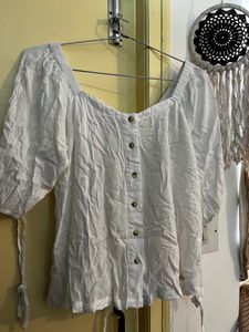 Next White Top With Knot Details