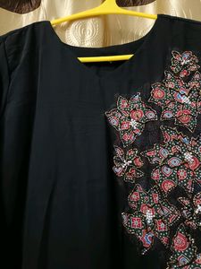 Georgette Applique Work Kurti