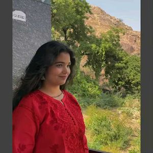 Red Embroidered Kurta