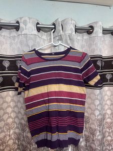 Striped Short Sleeve Top