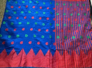 New Blue Saree With Blouse