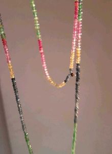 Gemstone Necklace Genuine Real Gems+gold
