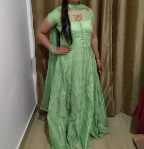 Silk Green Gown