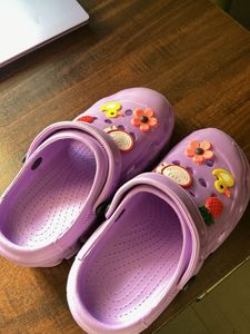 Purple Clogs with Charms